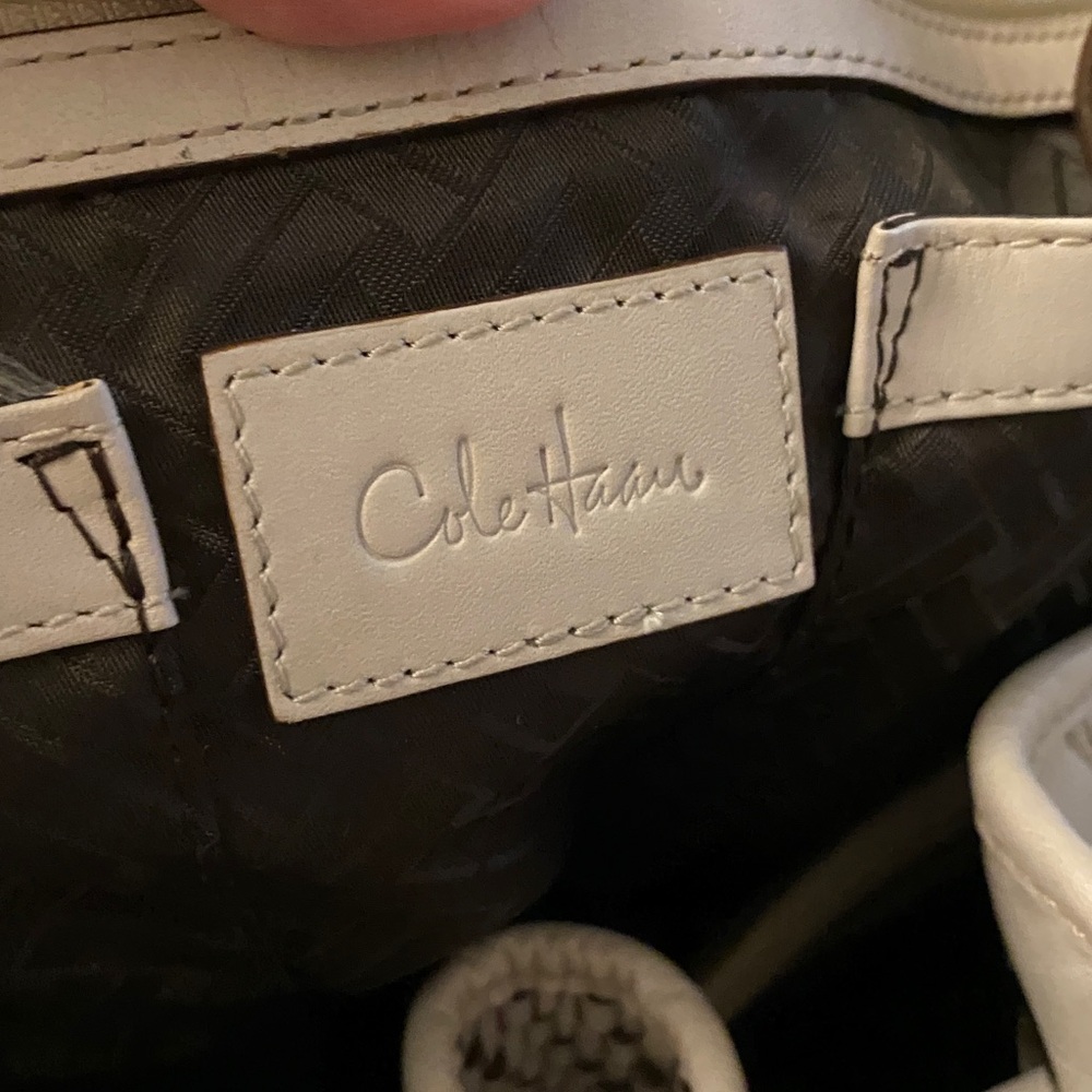 COLE HAAN Genevieve woven Denny satchel/tote bag - Picture 11 of 16